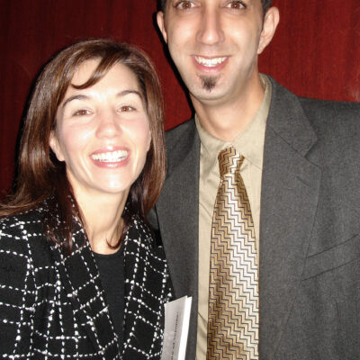 Gokhan Danacioglu (Gökhan Danacıoğlu in Turkish) with AI's dean Lisa Owen, Toronto, ON, Canada