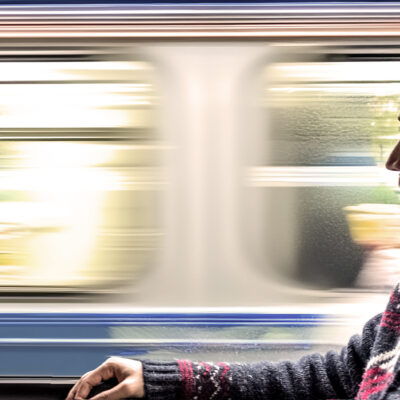 Gokhan Danacioglu (Gökhan Danacıoğlu in Turkish), watching outside on the subway in Toronto, ON, Canada